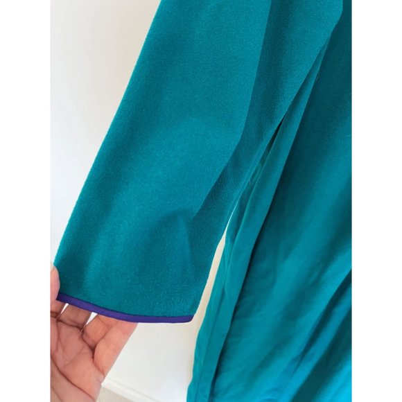 Vanity Fair Vtg M Robe House Dress Velour Long Granny Winter - Picture 5 of 9